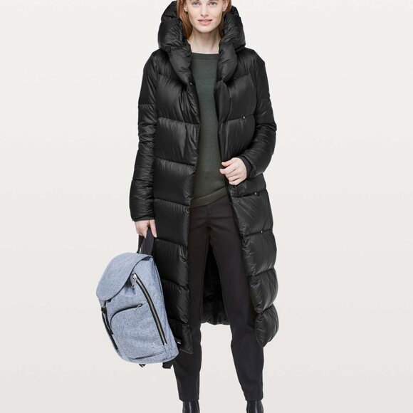 Lululemon Cloudscape Wrap Coat – Black – Size 8 - Picture 2 of 15